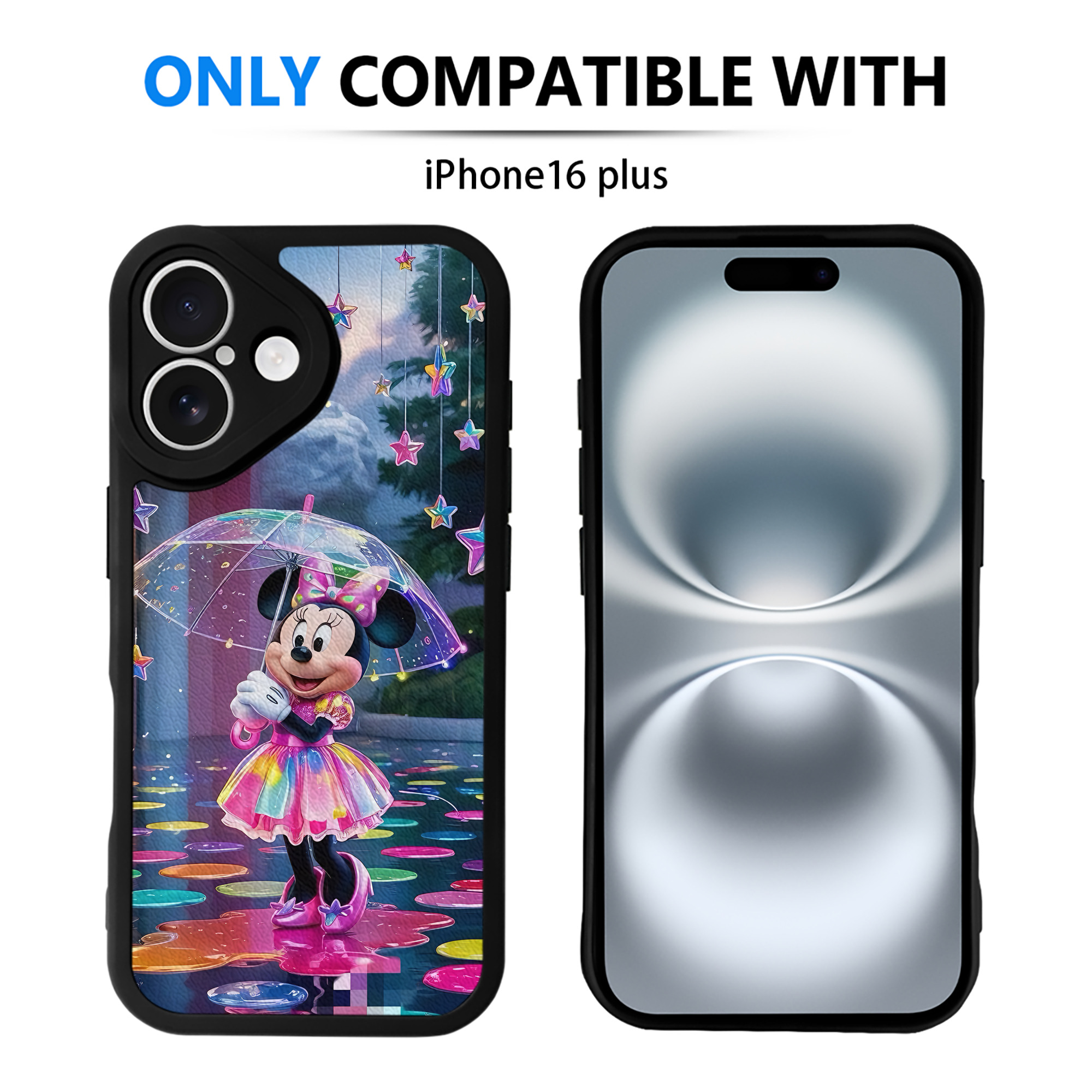 （画像用） ミッキーマウス Mickey Mouse 【iPhone 16シリーズ対応】シリコンスマホケース（レザー調） 材質：シリコン